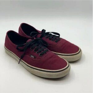 Vans Unisex Maroon Lace Low-Top Sneakers Size 8